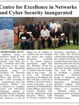 Rathinam College-MoU - Press release